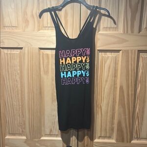 Kids Black Happy Swim Coverup